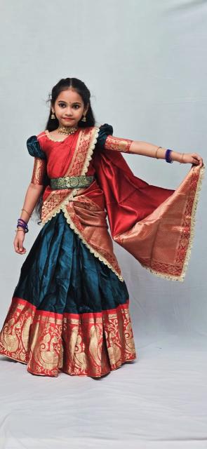 kids lehenga choli lichi silk Kids clothing suppliers in Surat